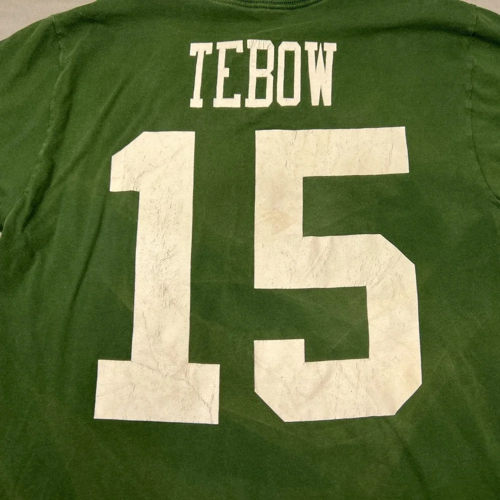 Nike NFL New York Jets Tim Tebow #15 T Shirt Adult Medium Green Regular Fit Tee